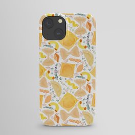Pasta Pattern on White iPhone Case