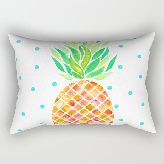 Tangerine Pineapple Rectangular Pillow