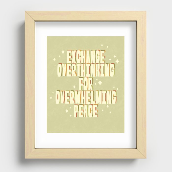 overwhelming peace Recessed Framed Print