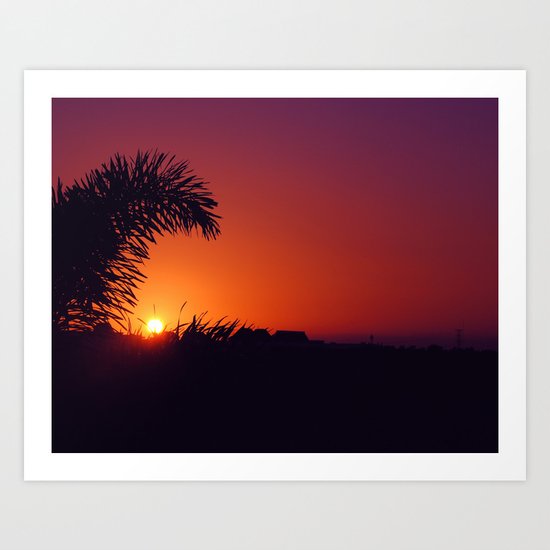 sunset in mexico Art Print