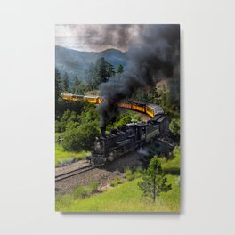 Steam Train, Durango & Silverton Railroad, Colorado Metal Print