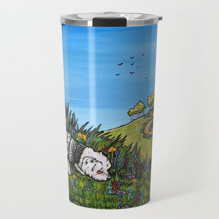 Tree, House, & Pooch Travel Mug