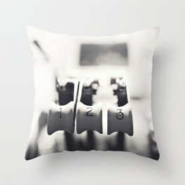 Thrust Levers in Black and White Throw Pillow