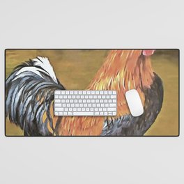 Keeping Chickens Farmyard Rooster Desk Mat