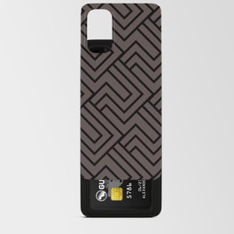 Black and Dark Brown Minimal Line Art Pattern 2 Pairs DE 2022 Popular Color Nomad DET697 Android Card Case