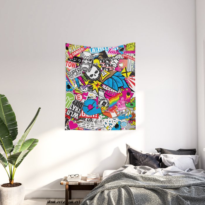 Stickerbomb Art Print by Zillalife