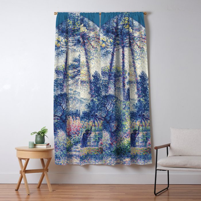 Henri Edmond Cross Le Jardin En Provence Blackout Curtain By Alexandraarts - 