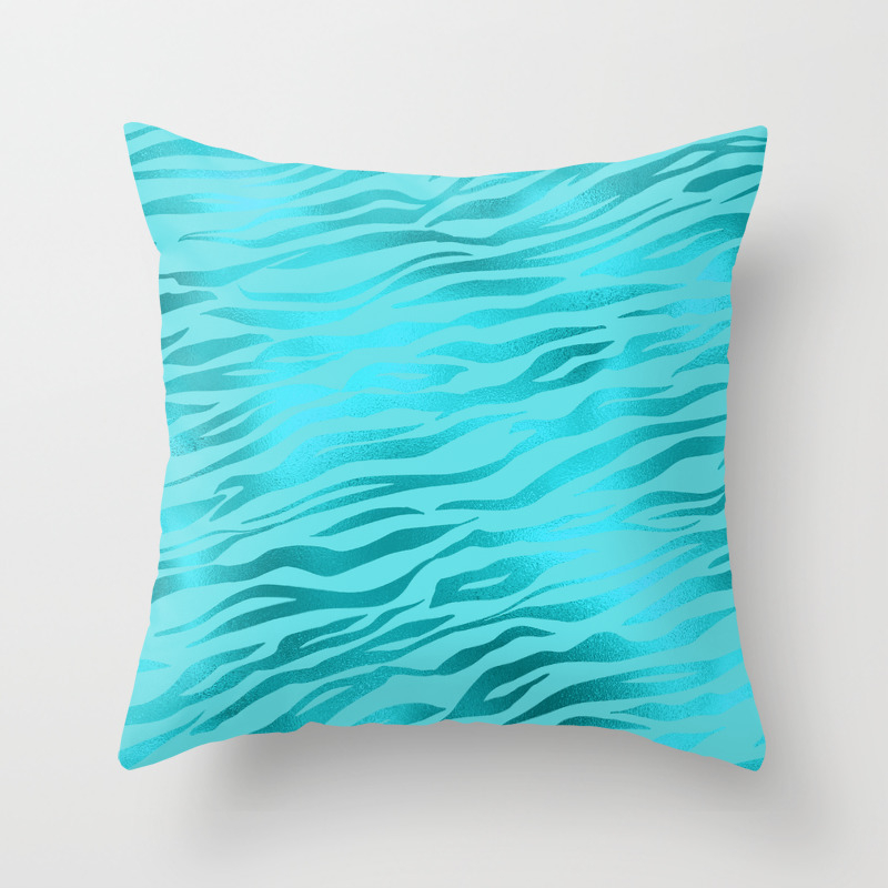 Tiger Ocean Blue Throw Pillow By Betterhome Society6