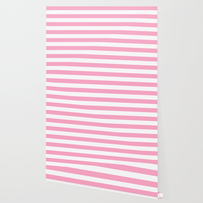 Pink Stripes Wallpaper By Misomiso Society6