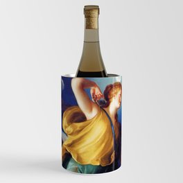 Angel Diana, Personification of Night angelic portrait painting Wine Chiller