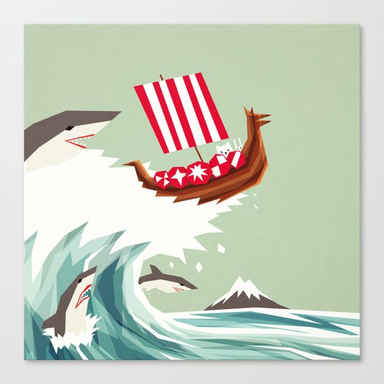 Sharkwave Canvas Print