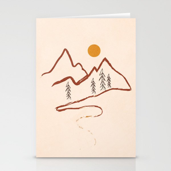 Mountain Minimal Stationery Cards