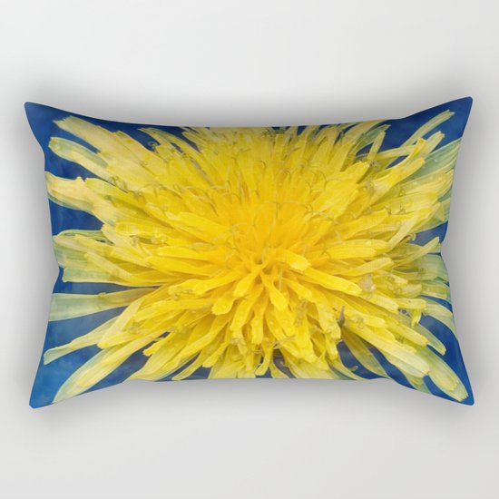 Dandelion Blues Rectangular Pillow