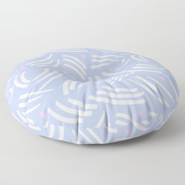 Swish Print in Serenity Floor Pillow