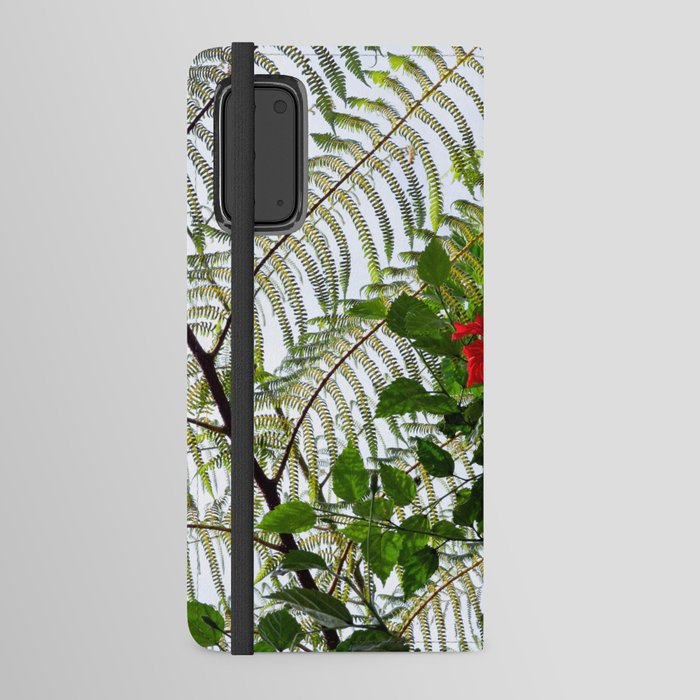 Bali Jungle Impression With Hibiscus Android Wallet Case