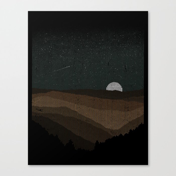Moonrise (Sepia) Canvas Print