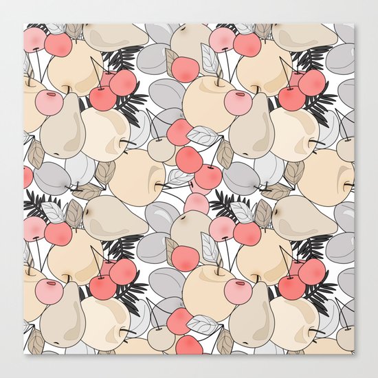 Fruit market . 3 Retro . Canvas Print