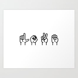 LOVE - Sign Language Art Print