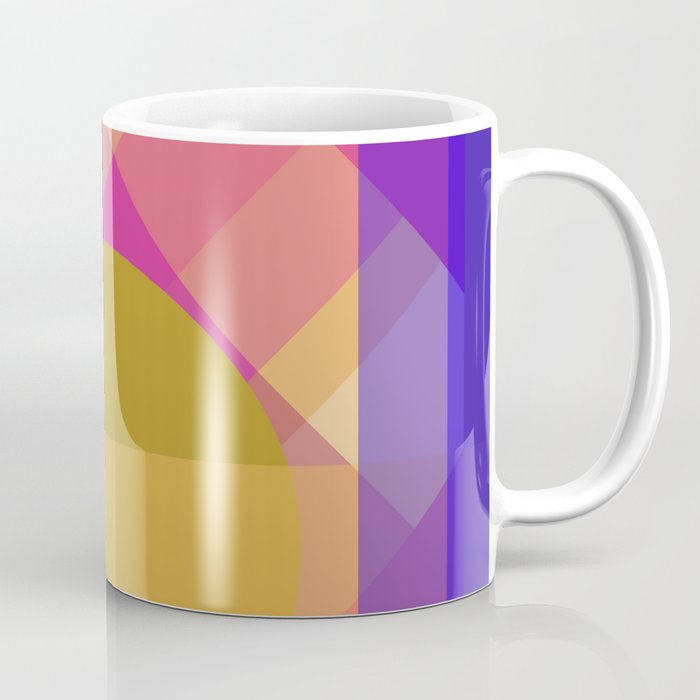 boxed in split complementary abstract composition Coffee Mug