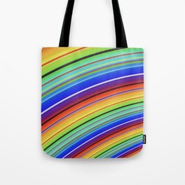 RAINBOW 1 bright red blue yellow green happy design Tote Bag