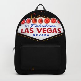 Welcome to Fabulous Las Vegas vintage sign neon on dark background  Backpack