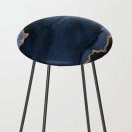 Blue Marble Counter Stool