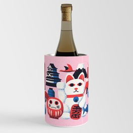 Japan Traditional Theme Elements Retro - Coral Wine Chiller
