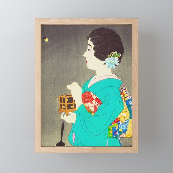 Mushikago - Insect Cage - Japanese Art Framed Mini Art Print