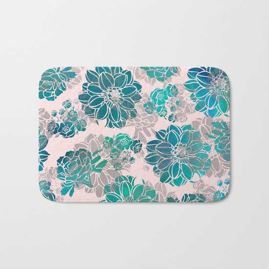 Flower Pattern Design #4 Bath Mat