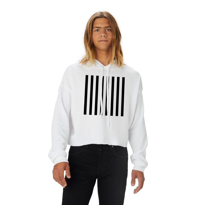Black and white vertical striped hoodie online