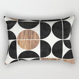 Mid-Century Modern Pattern No.1 - Concrete and Wood Rectangular Pillow