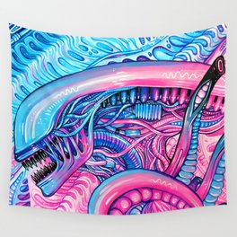 Cotton Candy Alien Wall Tapestry