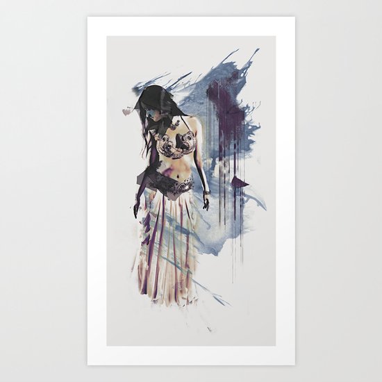 Bellydancer Abstract Art Print