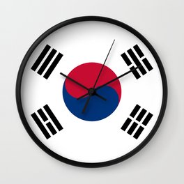 South Korea Flag Wall Clock