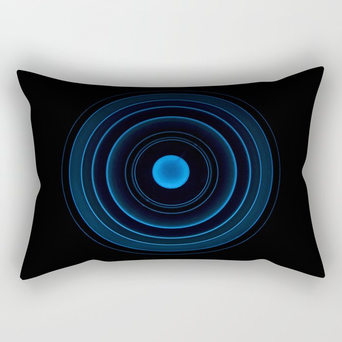 Blue Orbit Rectangular Pillow