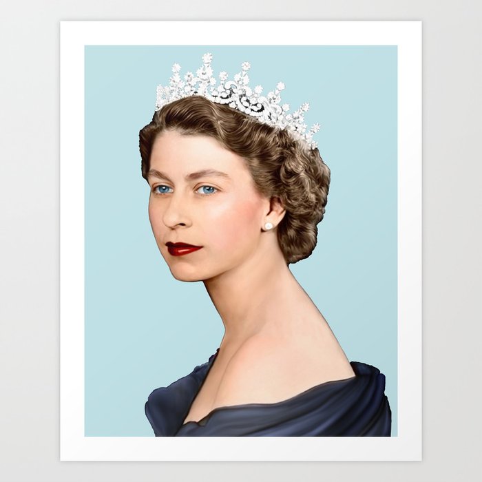 Queen Elizabeth II - The Young Queen Art Print