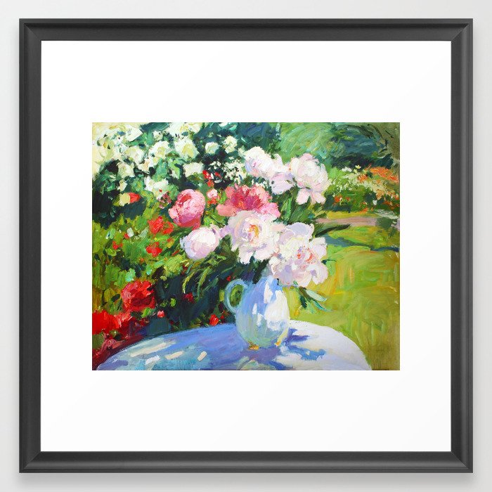 In the summer garden Framed Art Print