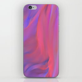 Neon Flow Nebula #11: blue & pink iPhone Skin