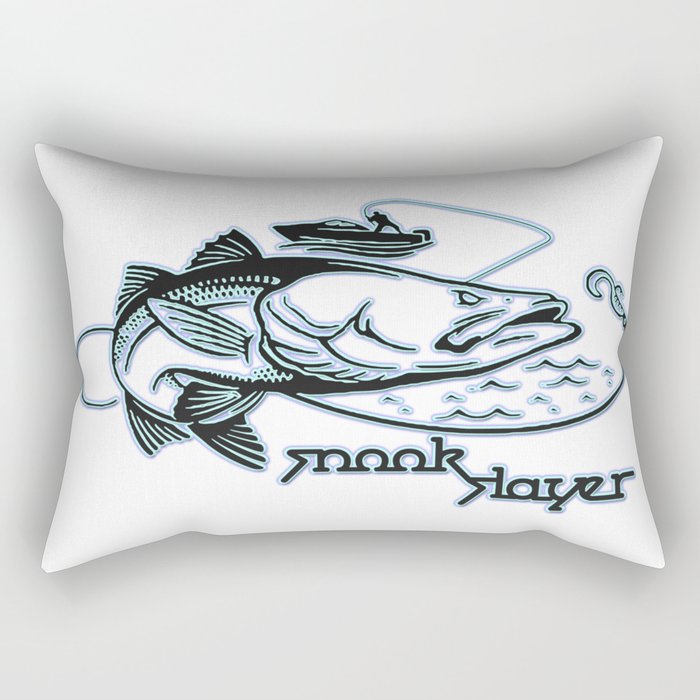 Snook Slayer Outdoors Fishing Design Rectangular Pillow