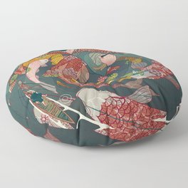 Ukiyo-e tale: The creative circle Floor Pillow
