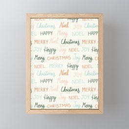 Merry Christmas text  Framed Mini Art Print