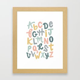 Alphabet - Muted Framed Art Print