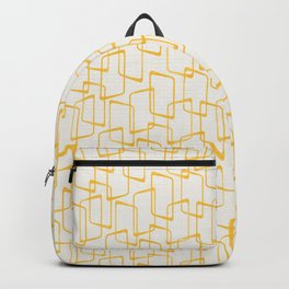 Reverse Yellow Retro Geometric Pattern Backpack