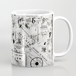 1932 Night-Club Map of Harlem, NY Centerfold from Manhattan Weekly by Elmer Simms Campbell Coffee Mug