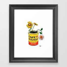 Coffee and Flowers for Breakfast Framed Art Print