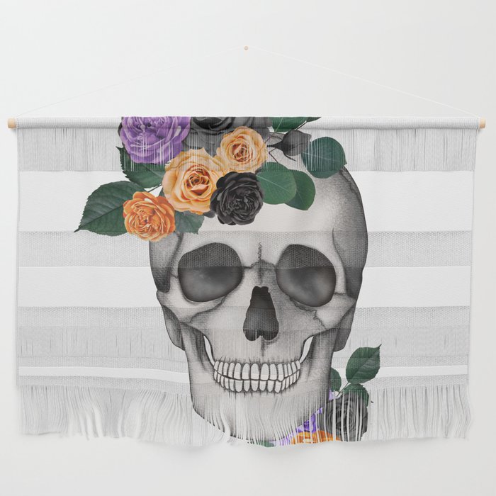 Flowers Scull Wall Hanging