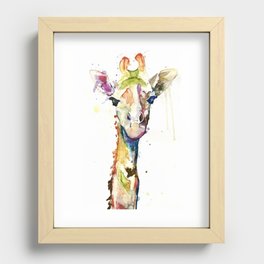 Giraffe Dreams Recessed Framed Print