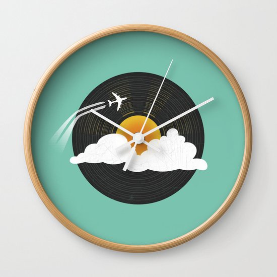 Sunburst Records Wall Clock