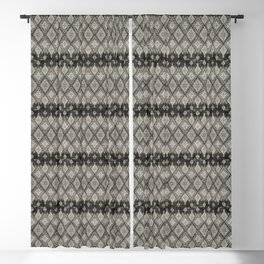 Black and White Handmade Moroccan Fabric Style Blackout Curtain