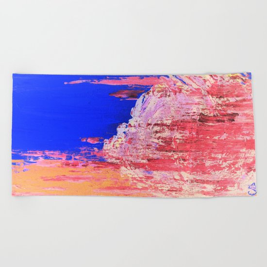 Into the Mist Pantone Color of the Year 2016 Abstract Beach Towel